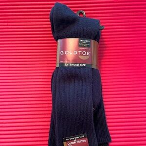 Gold Toe Black Cotton Fluffies Socks